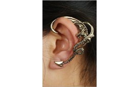 Boucle d'oreille manchette dragon