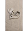 Décoration Gecko blanc argent