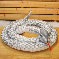 Peluche serpent blanc