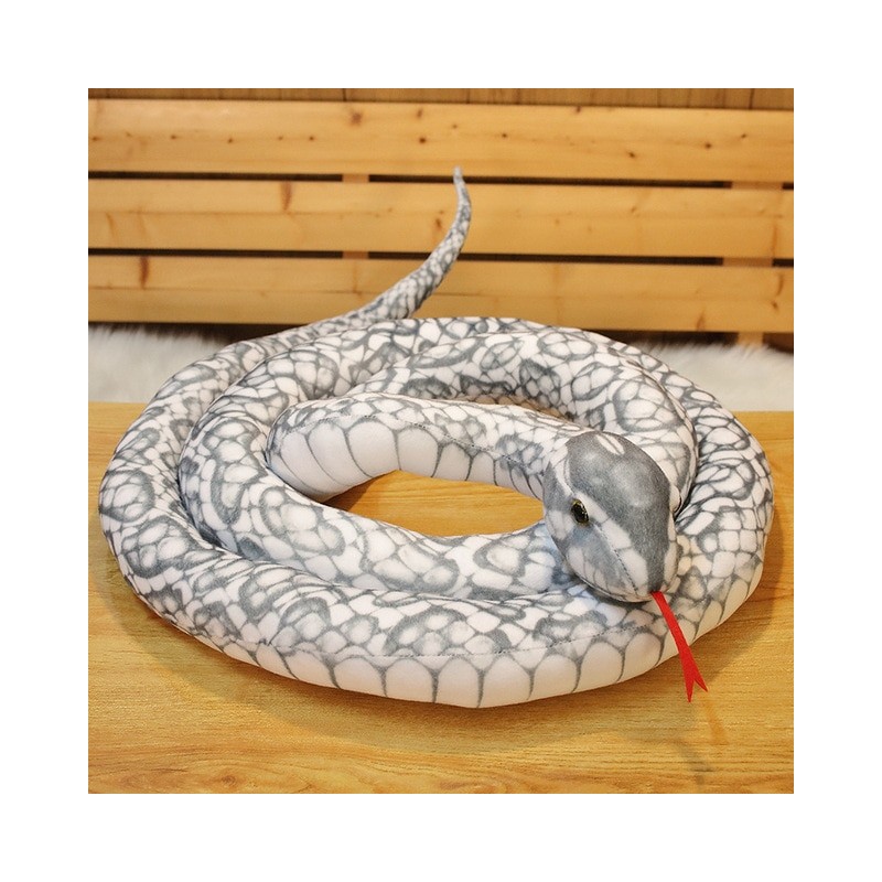 Peluche serpent blanc