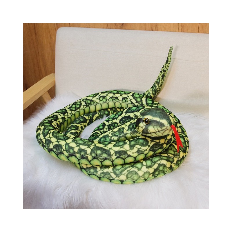 Peluche serpent vert