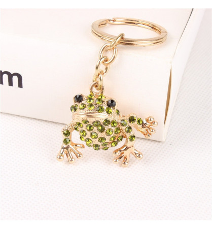 Porte clé grenouille strass