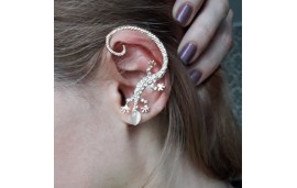 Boucle d'oreille gecko en manchette